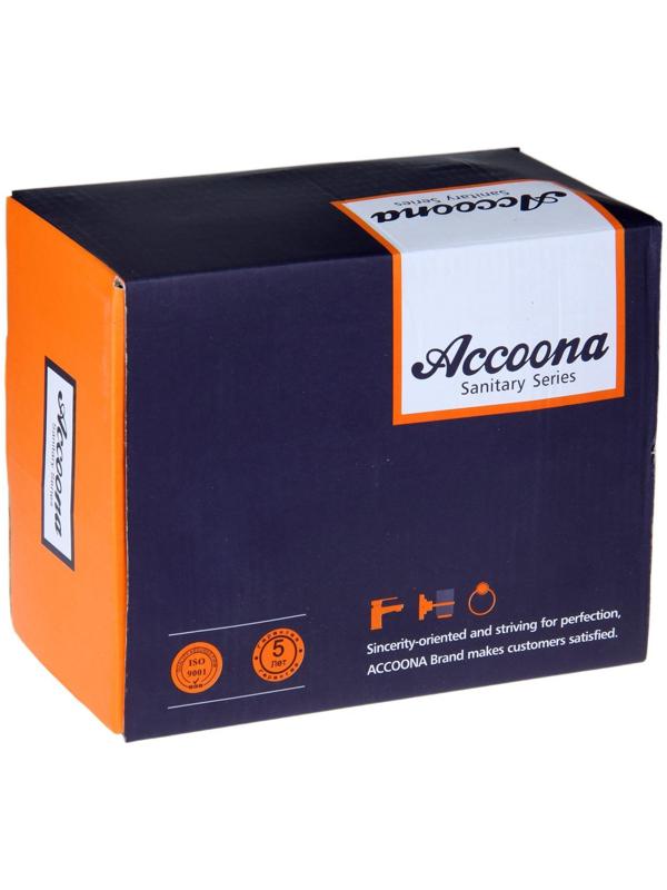 Смеситель для раковины Accoona A9090, однорычажный, водопад, стекло, хром