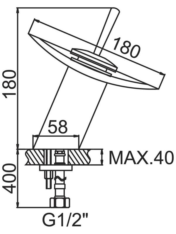 Смеситель для раковины Accoona A9090, однорычажный, водопад, стекло, хром