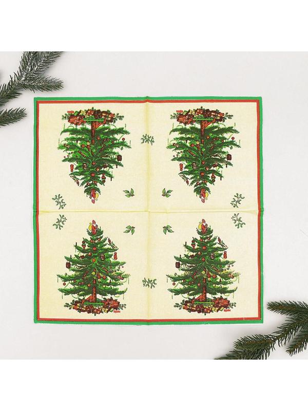Салфетки бумажные «Ёлочка с подарками», набор 20 шт.