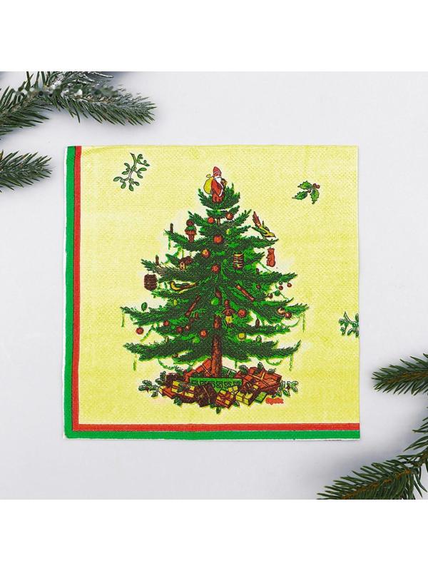 Салфетки бумажные «Ёлочка с подарками», набор 20 шт.