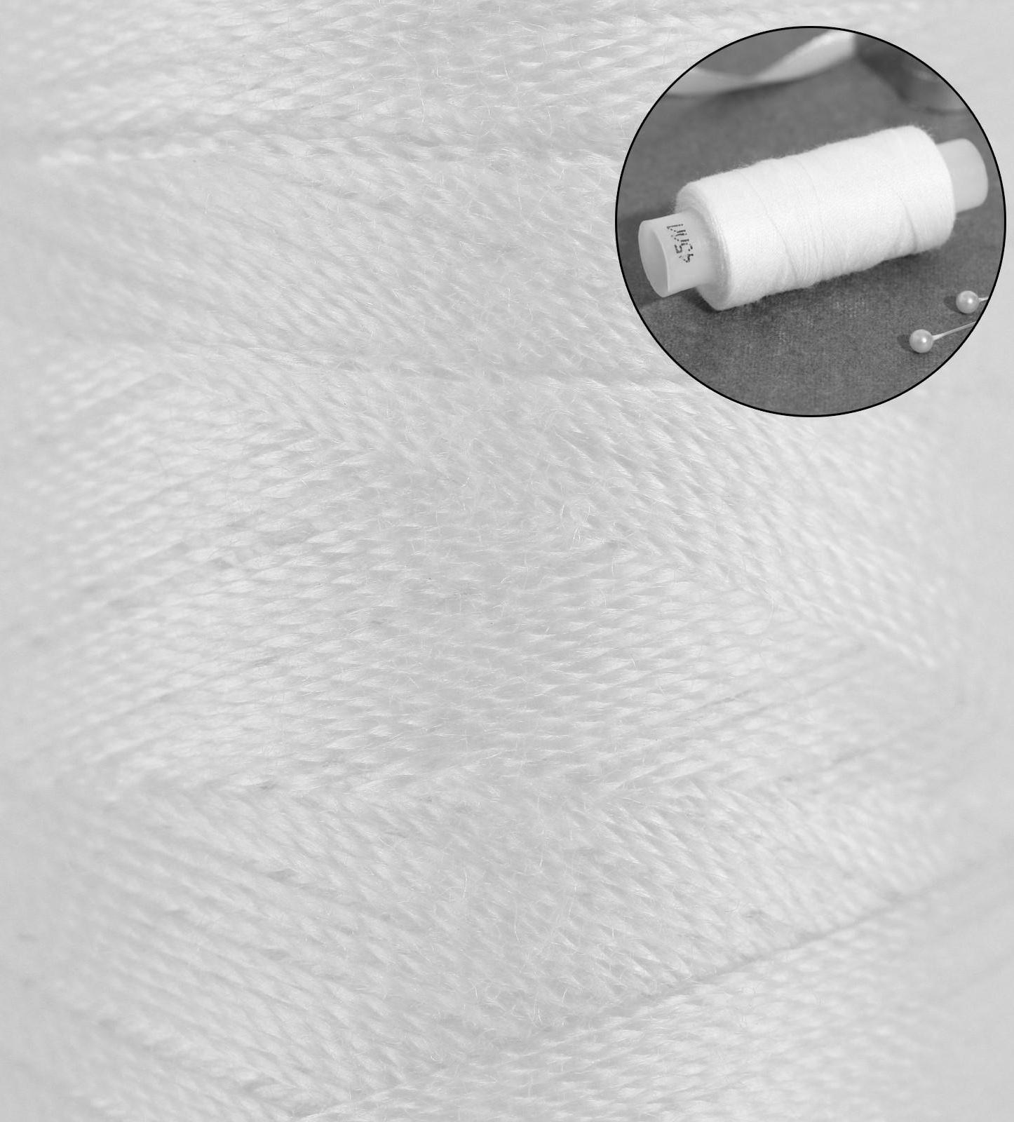 Нитки 45ЛЛ, 200 м, цвет белый №0101