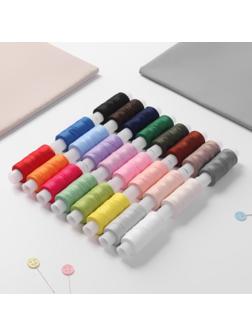 Набор ниток 40ЛШ, 150 м, 24 шт, цвет разноцветный