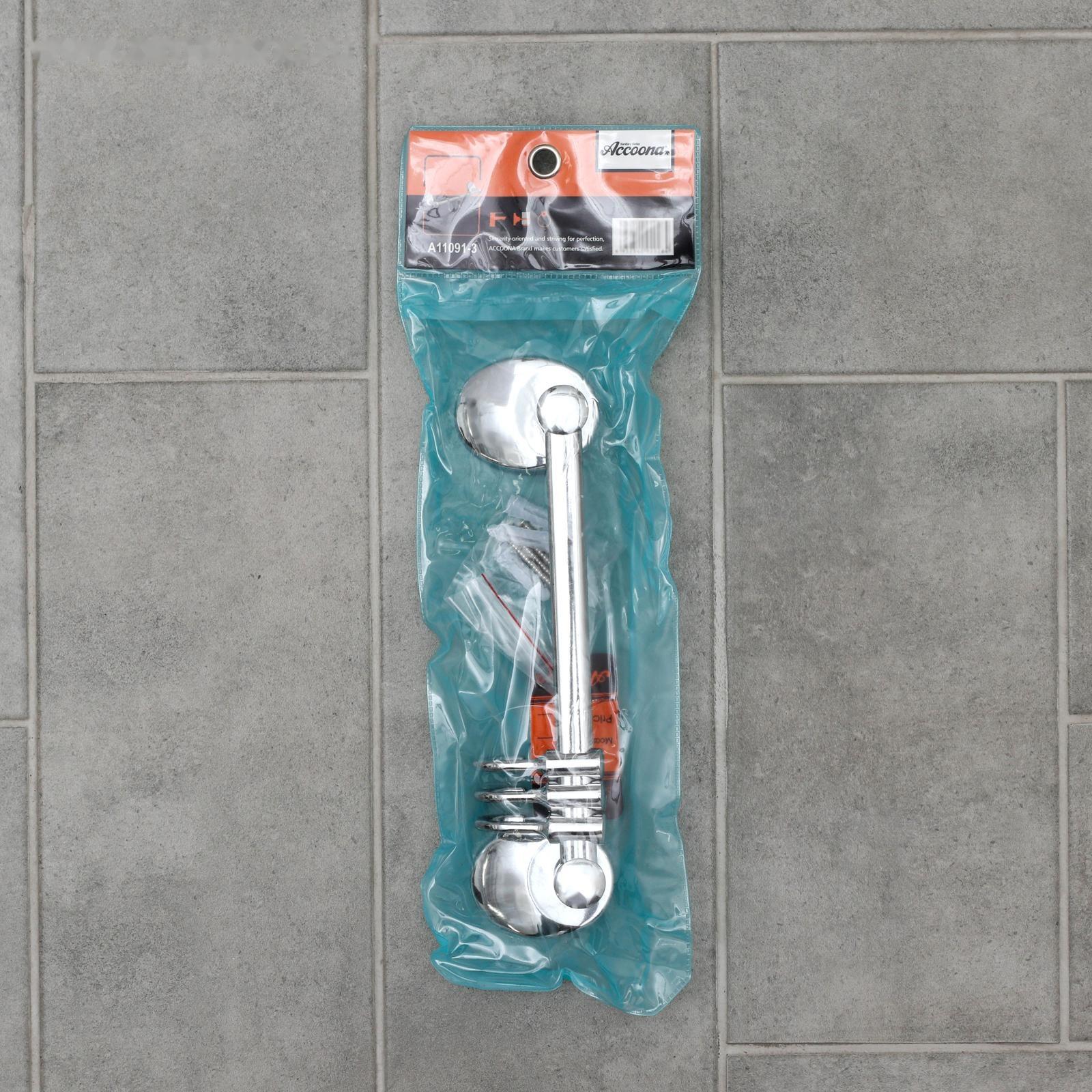 Крючок настенный, двигающийся, на планке Accoona A11091-3, 3 шт, цвет хром