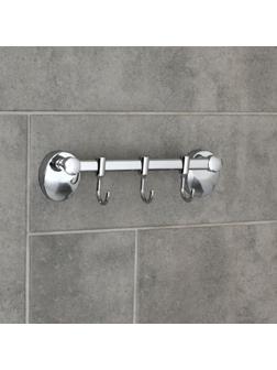 Крючок настенный, двигающийся, на планке Accoona A11091-3, 3 шт, цвет хром