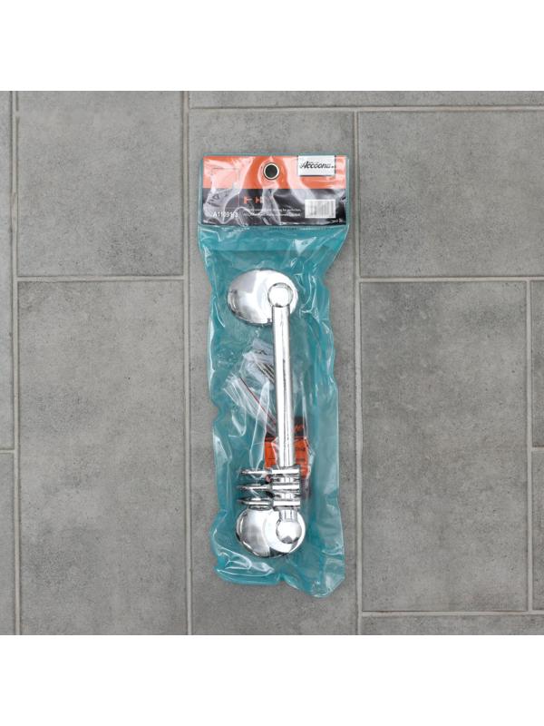 Крючок настенный, двигающийся, на планке Accoona A11091-3, 3 шт, цвет хром