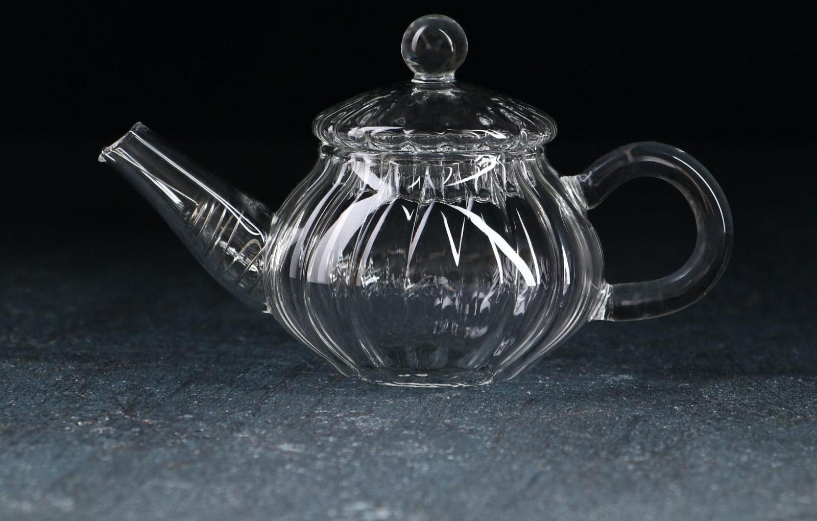 Чайник стеклянный заварочный с металлическим ситом «Дафна», 120 мл