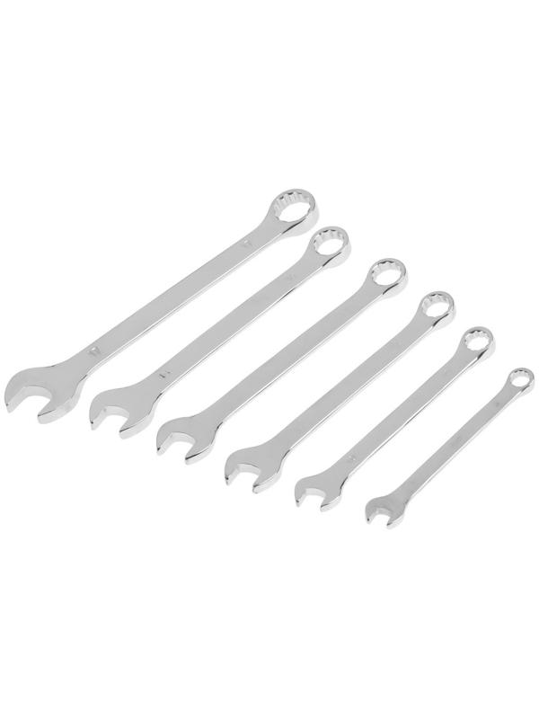 Набор ключей комбинированных в холдере ТУНДРА, CrV, зеркальные, 8 - 17 мм, 6 шт.