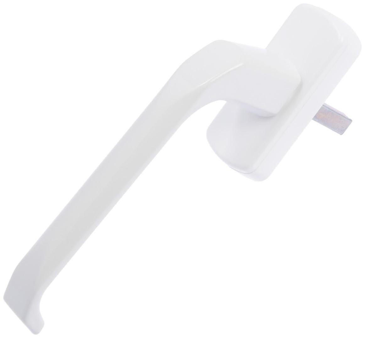 Ручка оконная, металлическая, белая