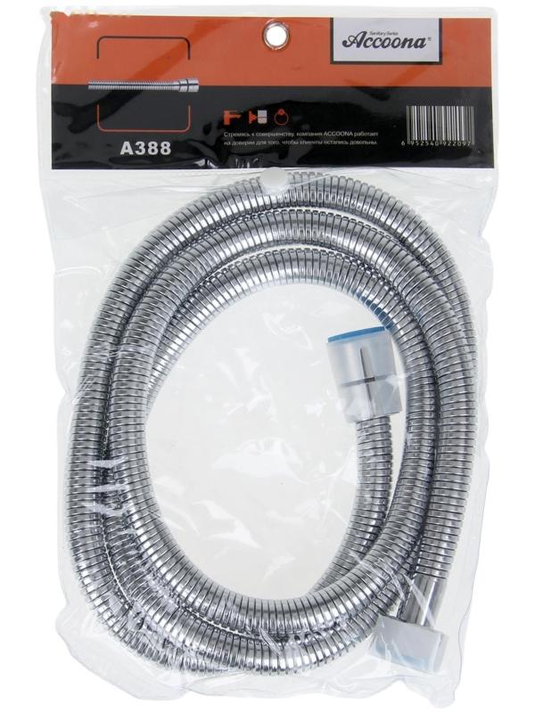 Душевой шланг Accoona А388, 150 см, усиленный, хром
