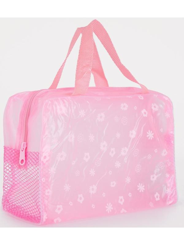 Косметичка на молнии, цвет розовый