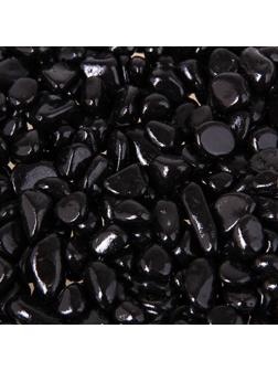 Грунт для аквариума «Галька цветная» фр 8-12 мм, чёрный,  800 г