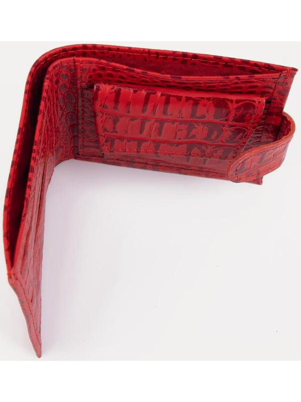 Кошелёк на кнопке, цвет красный