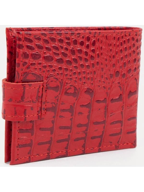 Кошелёк на кнопке, цвет красный