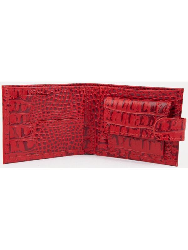 Кошелёк на кнопке, цвет красный