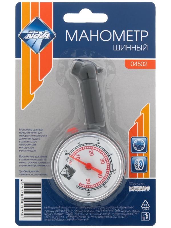 Манометр Nova Bright, механический, до 3.5 атм