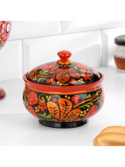 Сахарница, большая, 15×10 см, хохлома