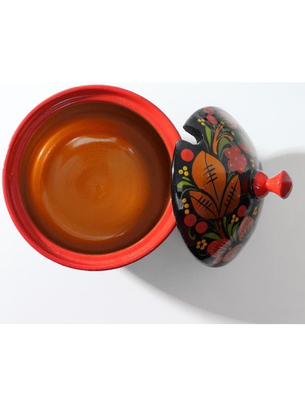 Сахарница, большая, 15×10 см, хохлома