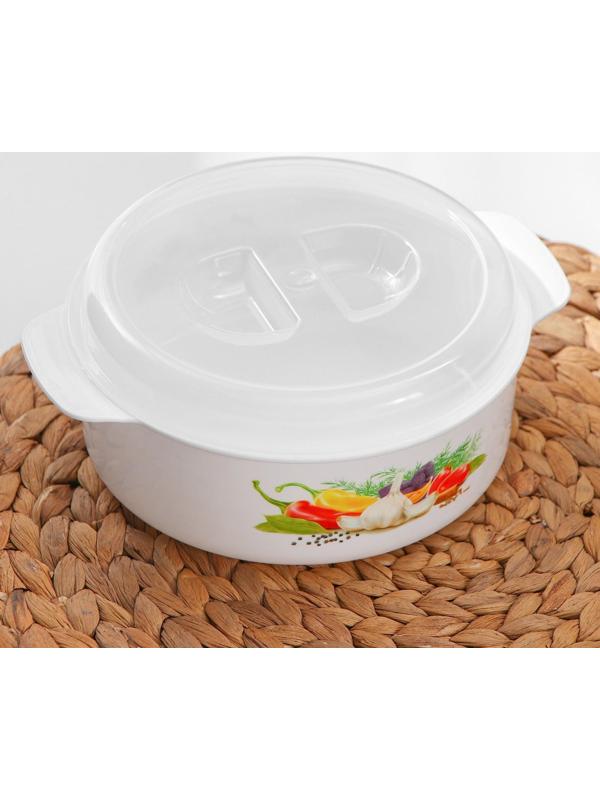 Кастрюля для СВЧ-печи, 1,2 л, цвет МИКС