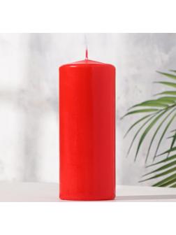 Свеча - цилиндр, 7х17 см, 50 ч, 515 г, красная