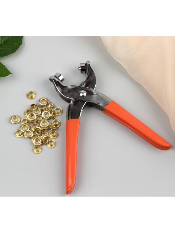 Щипцы для установки блочек, с блочками, d = 6 мм, цвет золотой