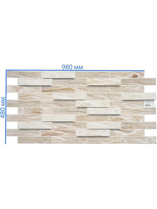 Панель ПВХ Дерево Дуб беленый 980*480