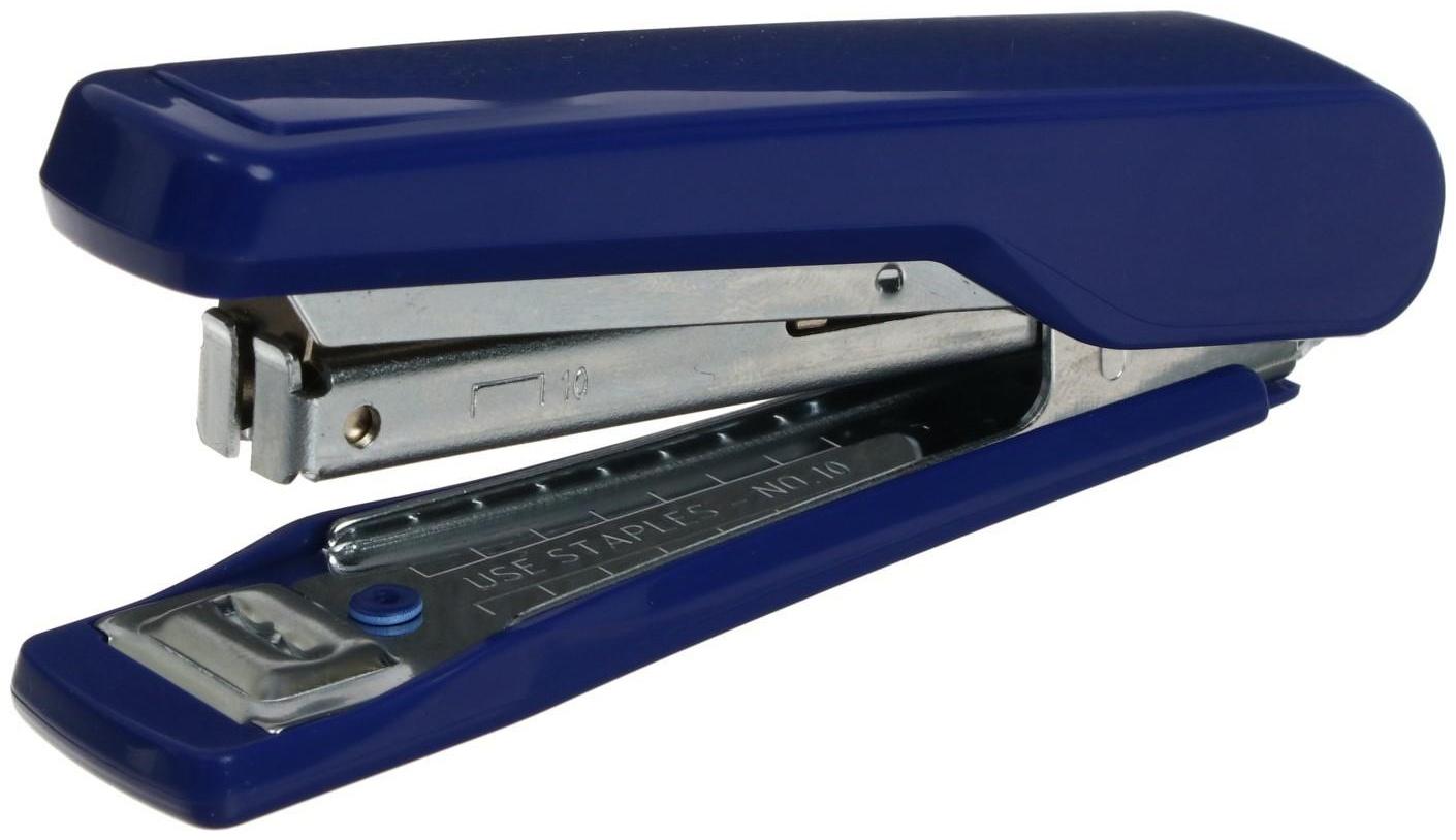 Степлер Kangaro HS-10H №10, до 20 листов, встроенный антистеплер, 50 скоб, микс