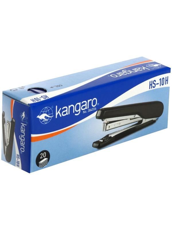 Степлер Kangaro HS-10H №10, до 20 листов, встроенный антистеплер, 50 скоб, микс
