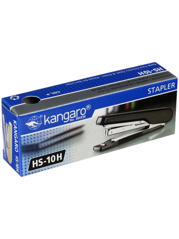 Степлер Kangaro HS-10H №10, до 20 листов, встроенный антистеплер, 50 скоб, микс