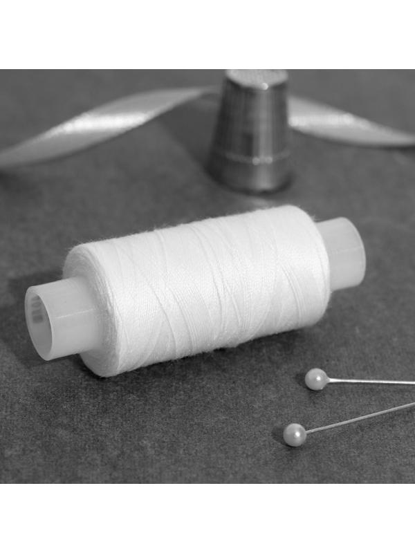 Нитки 40ЛШ, 200 м, цвет белый №001