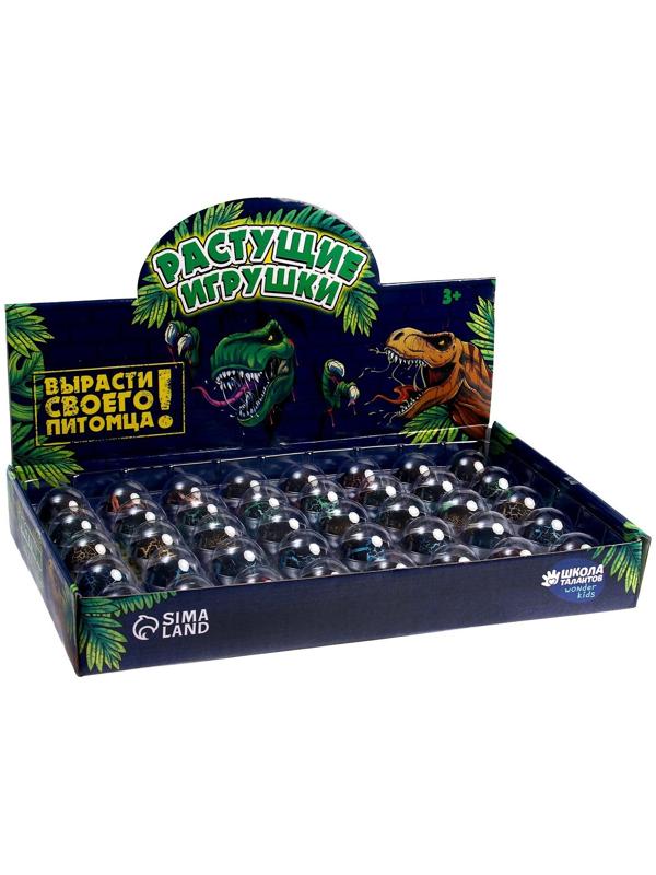 Растущие животные в круглом черном яйце «Страна динозавров»