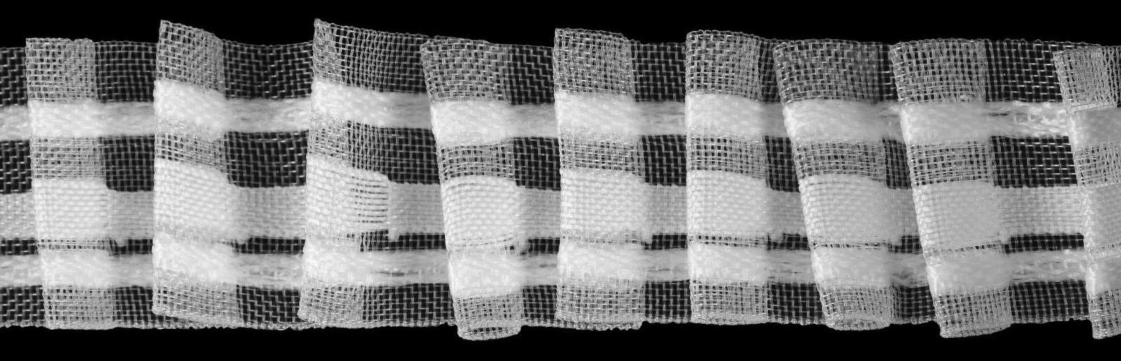 Шторная лента, 3 см, 10 ± 1 м, цвет белый