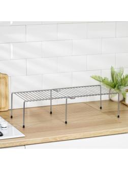 Полка раздвижная для шкафа, 36-62×22×15, цвет хром