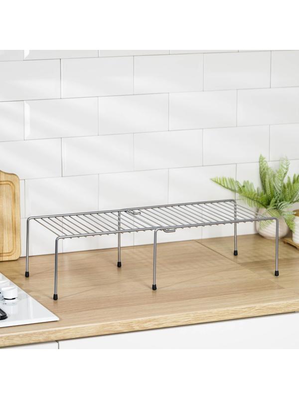 Полка раздвижная для шкафа, 36-62×22×15, цвет хром