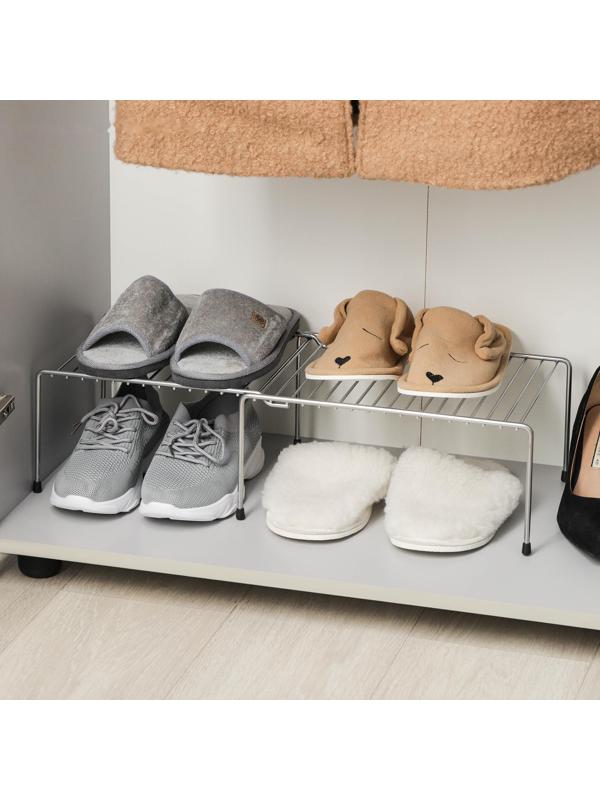 Полка раздвижная для шкафа, 36-62×22×15, цвет хром