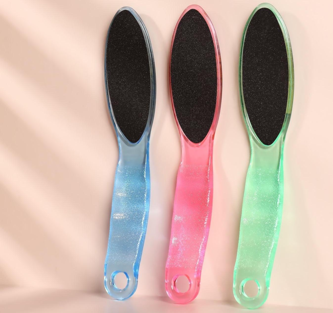 Тёрка для ног, наждачная, эргономичная форма, двусторонняя, 20 см, цвет МИКС