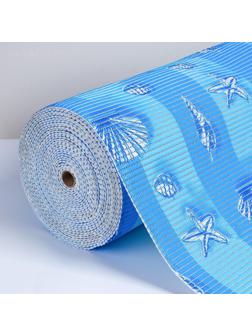 Коврик ПВХ «Прибой«, 0,80×15 м, цвет голубой