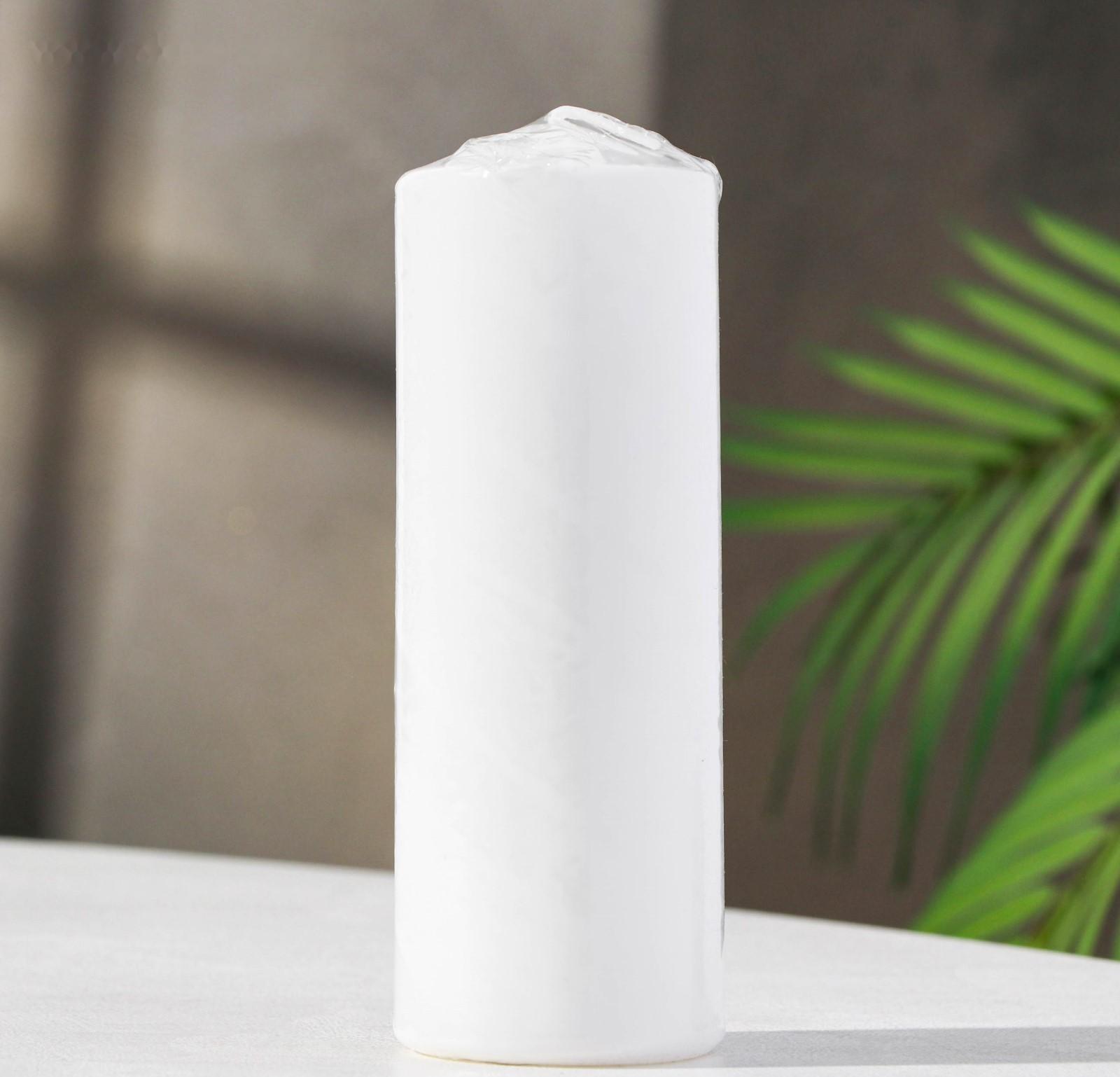 Свеча - цилиндр, 5х15 см белая