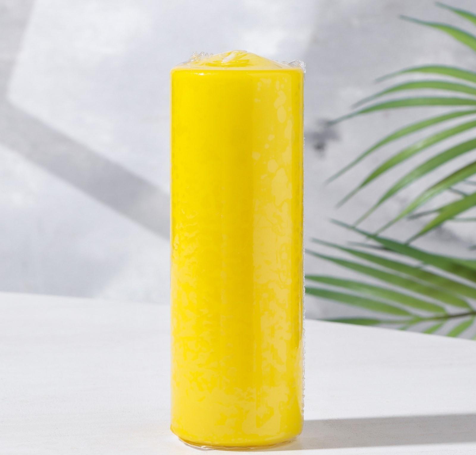 Свеча классическая 5х15 см, желтая
