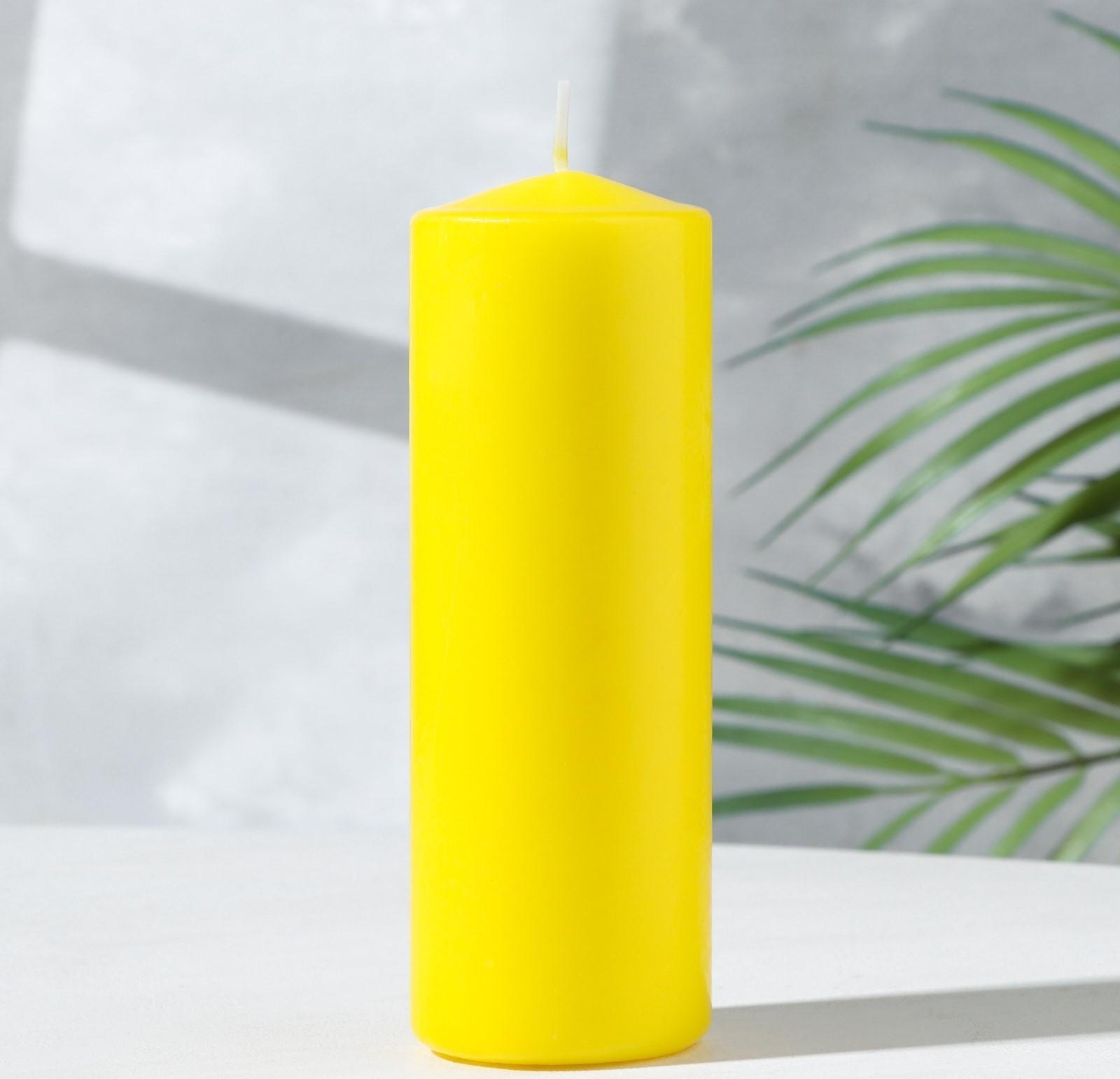 Свеча классическая 5х15 см, желтая