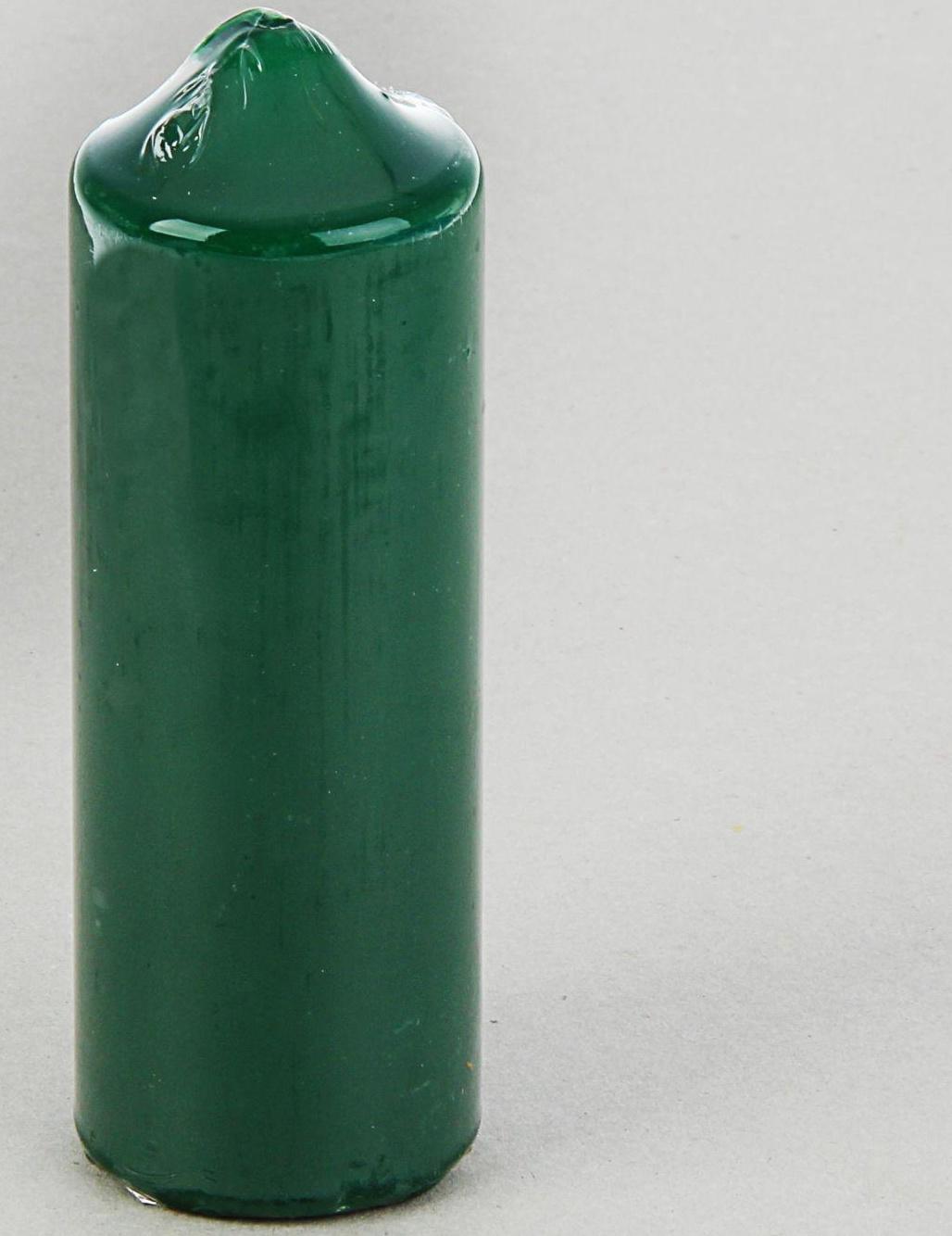 Свеча классическая 5х15 см, зеленая