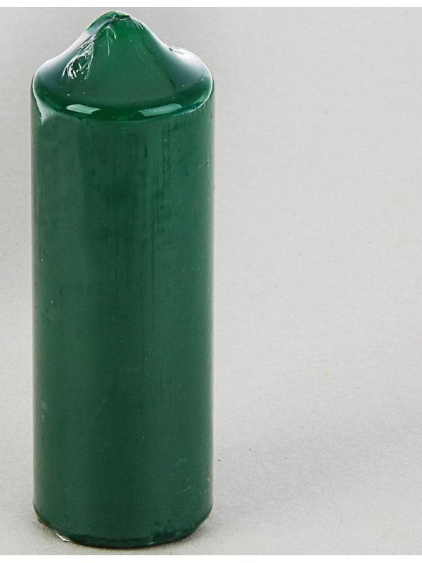 Свеча классическая 5х15 см, зеленая