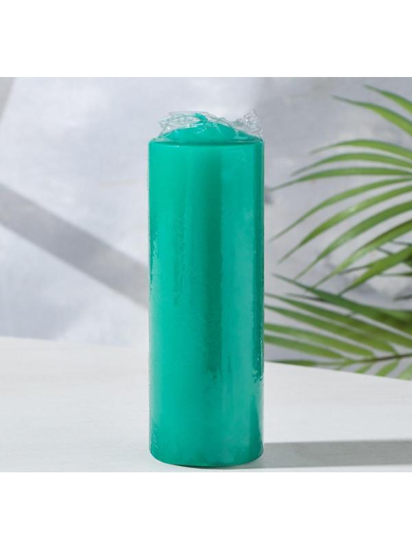 Свеча классическая 5х15 см, зеленая