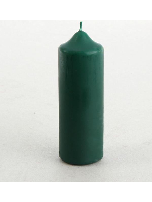 Свеча классическая 5х15 см, зеленая