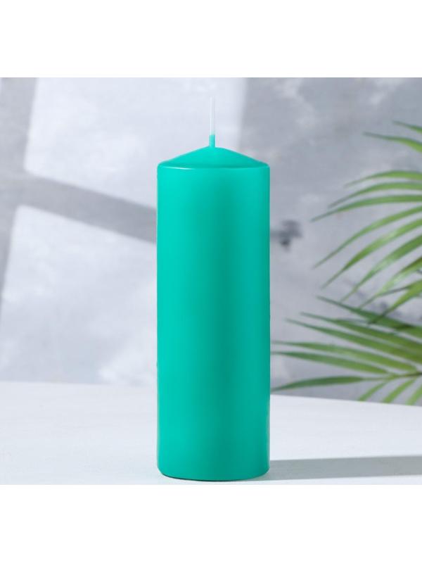 Свеча классическая 5х15 см, зеленая