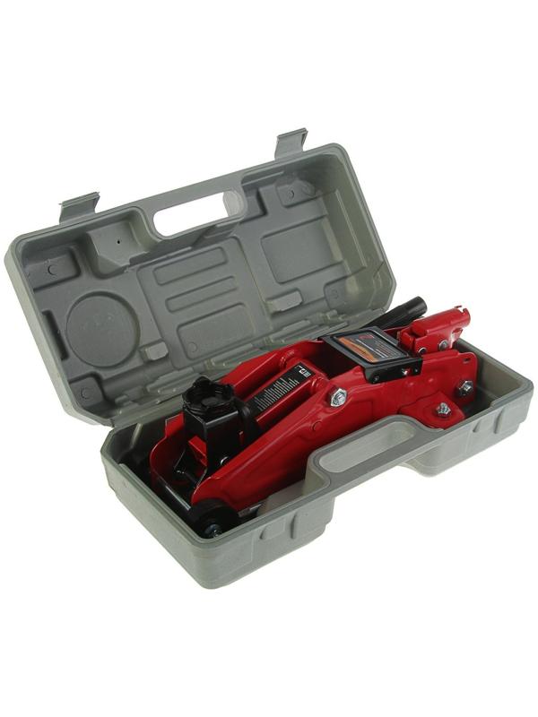 Домкрат гидравлический Sparta, 2 т, подкатной, в кейсе, подъем на 140–285 мм