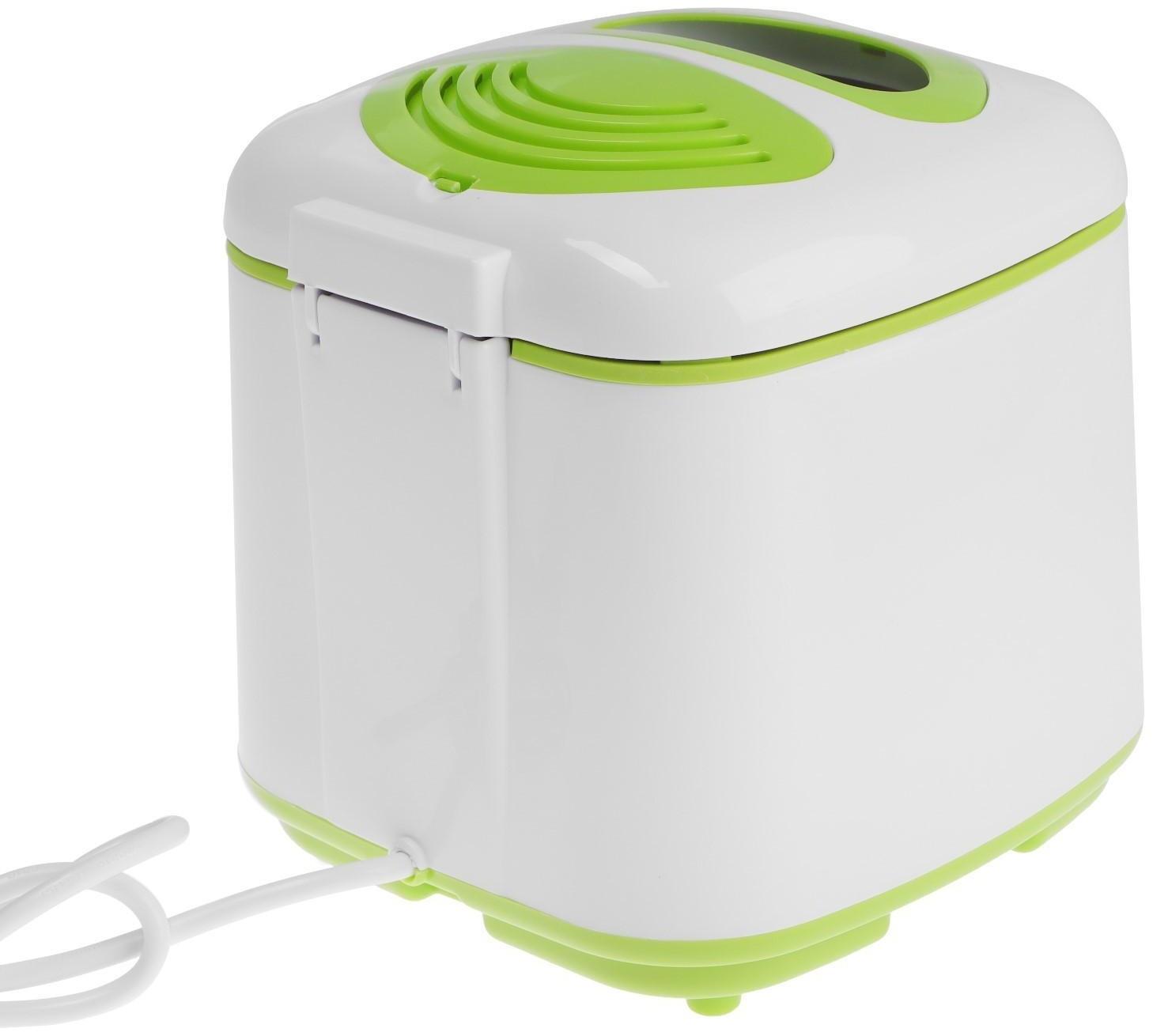 Фритюрница Sakura SA-7654GR, 950 Вт, 750 мл, антипригарное покрытие, фильтр, бело-салатовая