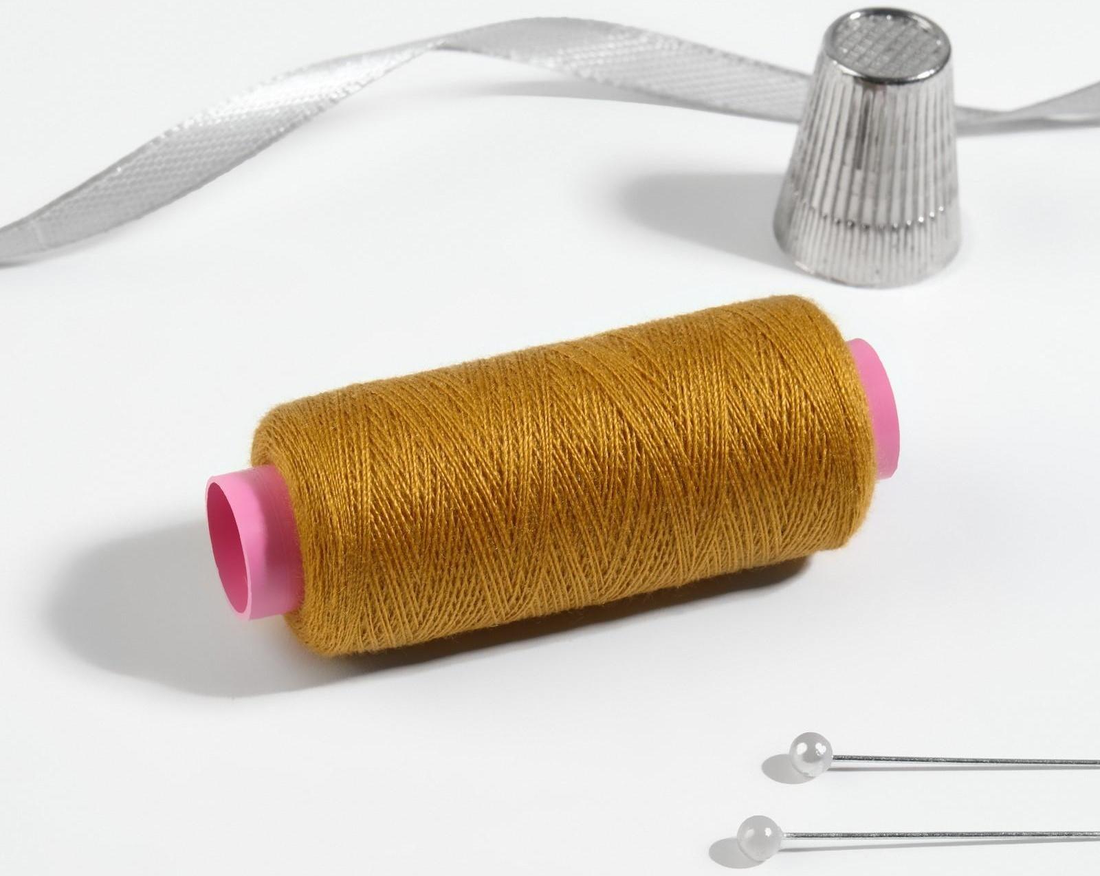Нитки 40/2, 200 м, цвет горчичный