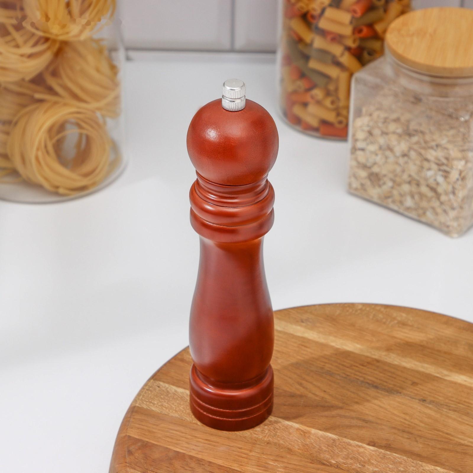 Мельница для специй Доляна «Дуновение леса», 21×5 см, керамический механизм, цвет коричневый