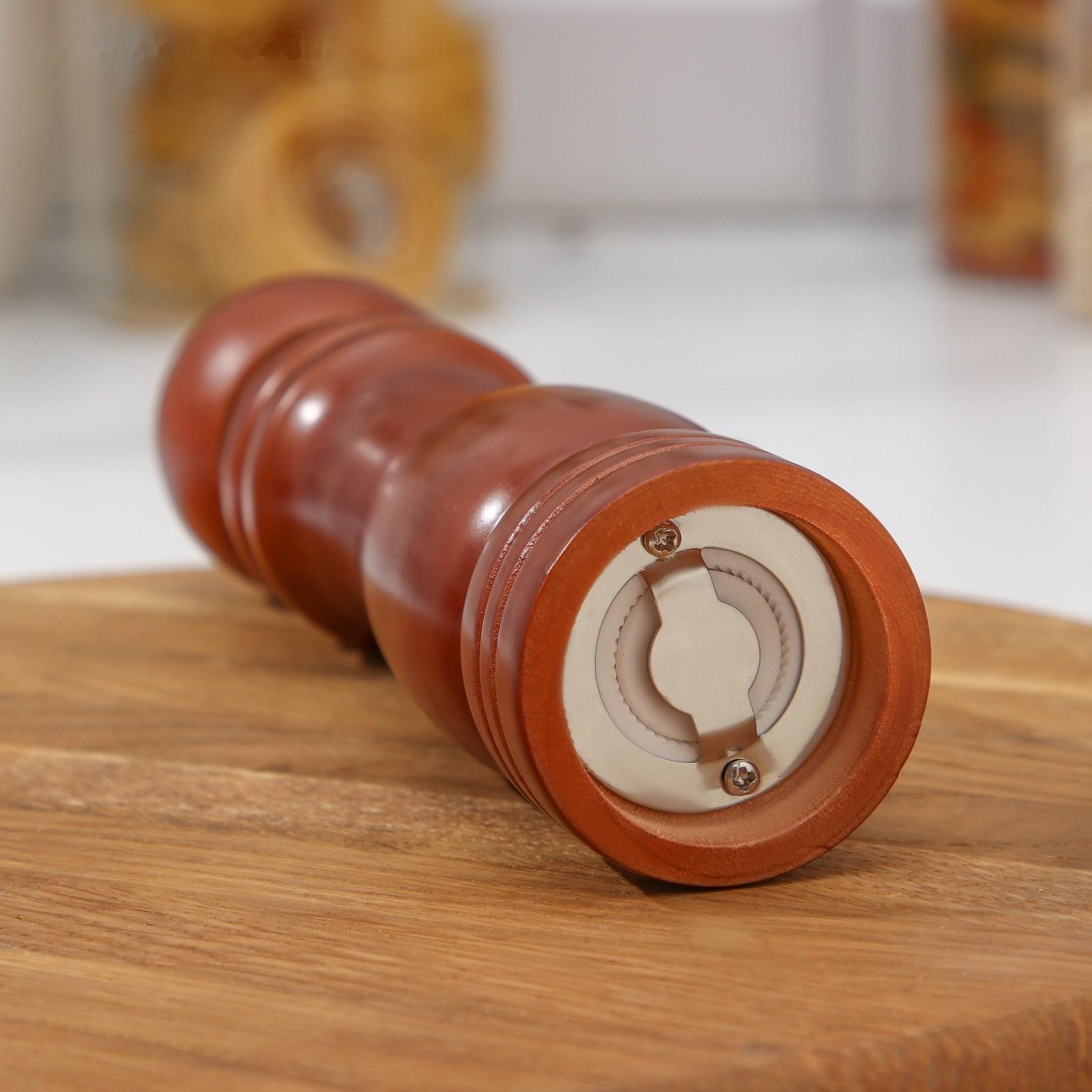 Мельница для специй Доляна «Дуновение леса», 21×5 см, керамический механизм, цвет коричневый