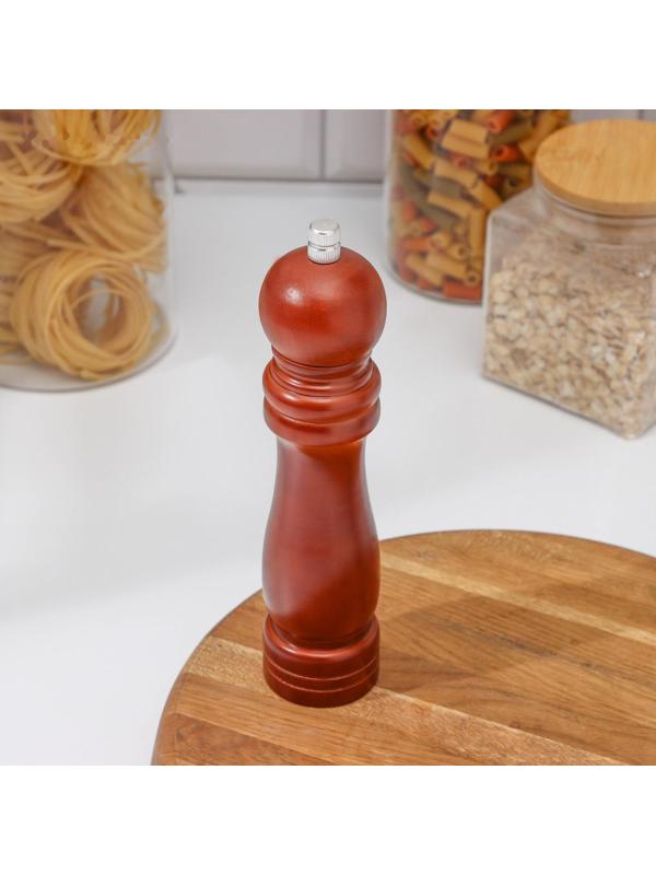 Мельница для специй Доляна «Дуновение леса», 21×5 см, керамический механизм, цвет коричневый